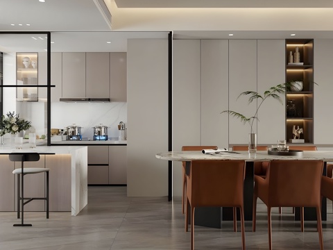 Modern Home DiningRoom Open Restaurant Island Restaurant Kitchen Restaurant Kitchen