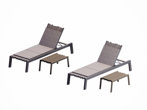 Modern Outdoor Patio Pool Beach Single Lounger