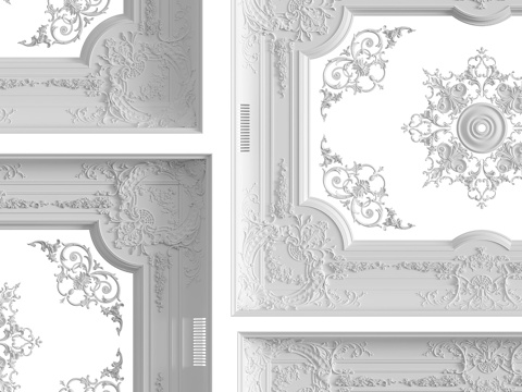 European-style Simple Carved Ceiling Carved Ceiling Decorative Carved Ceiling