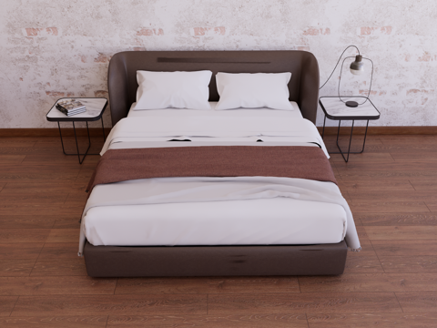 Bed combination Fabric bed Leather bed