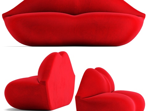 Modern Gufram bocca sofa