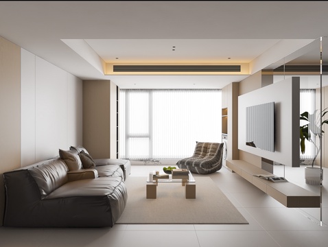 Modern Living Room Large Flat Floor Living Room Log Living Room Cream Style Living Room Modern Sofa Coffee Table Combination