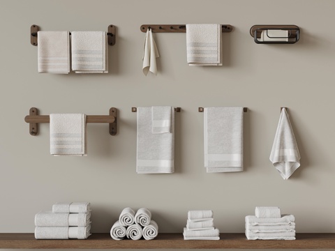 Modern towel rack towel