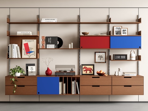 Modern Middle Ancient Bookshelf Track Bookshelf Storage Rack Laminated Bookshelf Bauhaus Book Ornaments