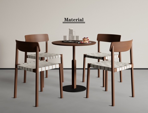 Modern Middle Ancient Coffee Table and Chair Coffee Shop Table and Chair Combination Dining Table and Chair