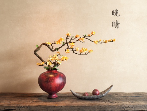 New Chinese Chimonanthus Chimonanthus Chimonanthus Flower Vase Flower Art Flower Ornaments Ornaments Pottery Pot Vase Flower Art