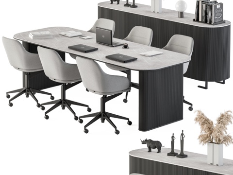 Modern office desk and chair combination