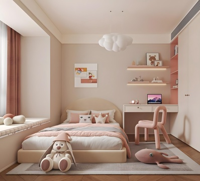 Modern Universal kids Bedroom Modern Girls' Room kids Bed Children's Desk Chair Princess Room Children's