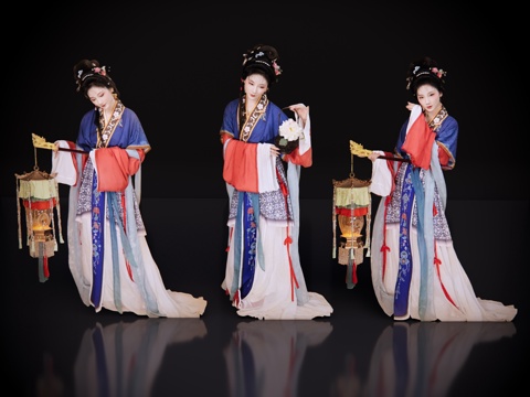 2D Ancient costume characters Song Dynasty ladies figure classical beauty ancient costume beauty antique beauty