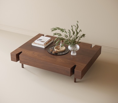 Modern Solid Wood Coffee Table Coffee Table Ornaments