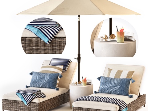 New Chinese-style Sunshade Beach Chair