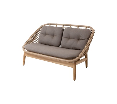 Modern Danish Outdoor Garden Garden Double Rattan Metal Fabric Sofa Combination