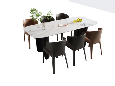 Modern Italian Dining Table and Chair