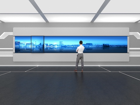 Slide rail screen corporate culture wall display wall VR exhibition hall campus culture classroom