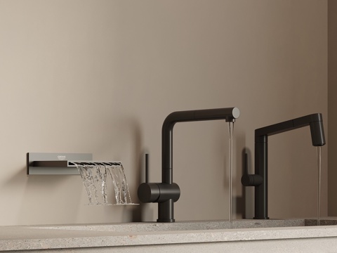 Modern faucet in-wall faucet running water