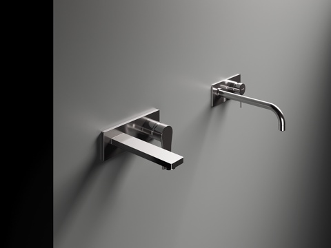 Modern in-wall faucet