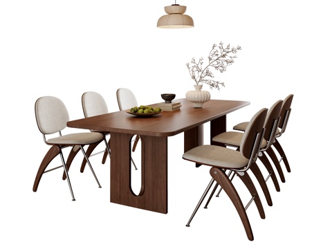 Mid-century Style dining table and chair combination