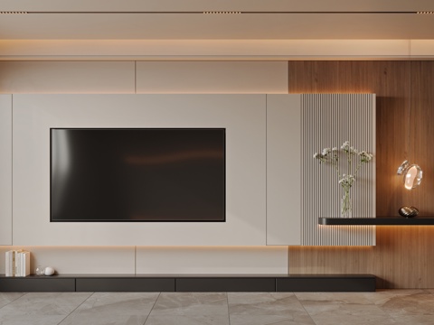 Modern TV Wall TV integrated wall cabinet