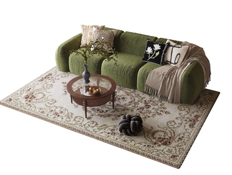 French Sofa Coffee Table Carpet