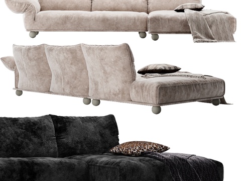 Modern Italian Affordable Luxury Style STWCP Casual Sofa