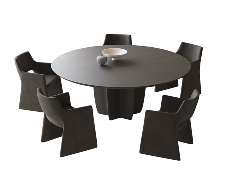 Modern Dining Table and Chair Combination Dining Chair Round Dining Table