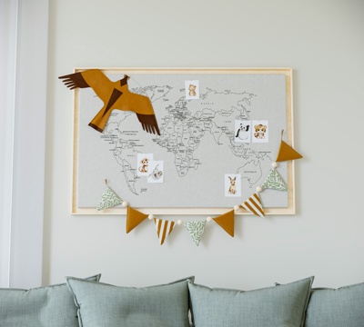 Modern Wall Decoration World Map Decorative Painting Photo Wall Cartoon Wall Decoration