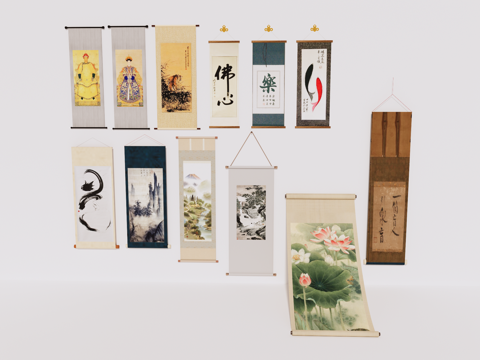 Hanging painting combination decoration hanging painting decorative painting creative painting landscape painting calligraphy and painting