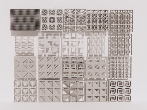 Hollow brick building components