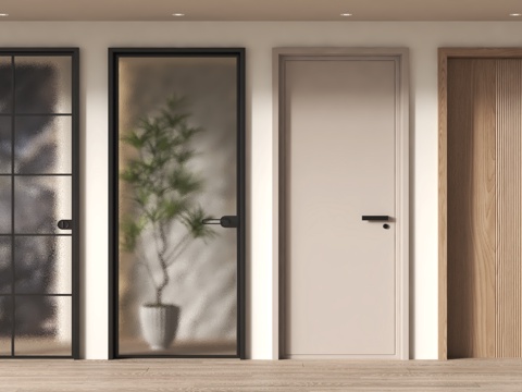 modern bedroom door glass door