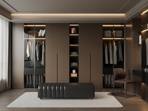 Modern Italian cloakroom wardrobe dresser_built