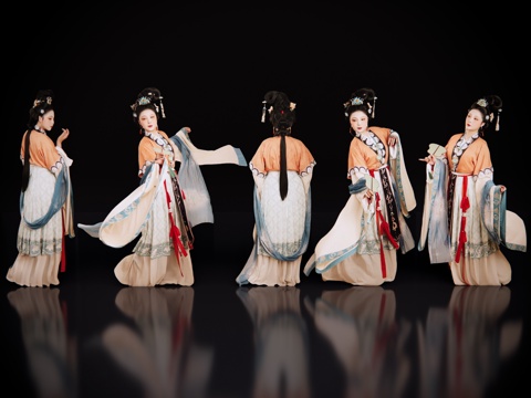 2D Ancient costume figure Song lady classical beauty ancient costume beauty antique beauty antique figure