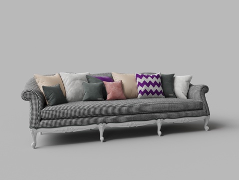 European-style fabric multi-person sofa