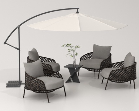 Outdoor sofa leisure table and chair umbrellas