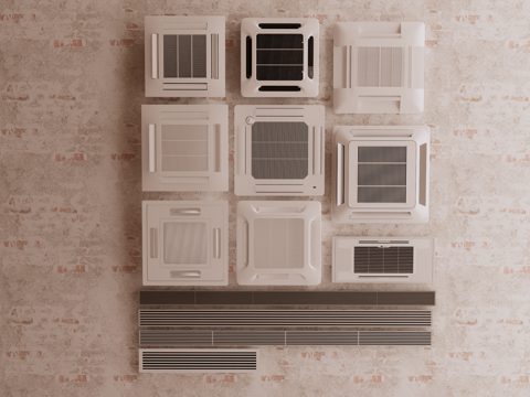 Air conditioning grille of central air conditioning duct machine