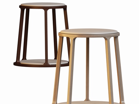 Modern log round stool