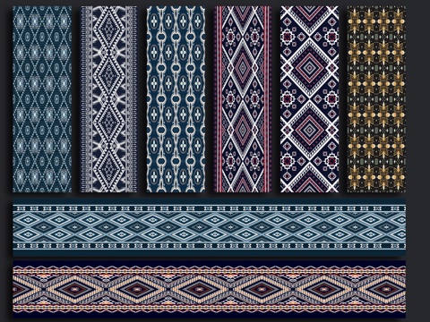 Chinese Miao Mongolian elements silhouette, minority elements, pattern wall decoration, traditional patterns, cloud