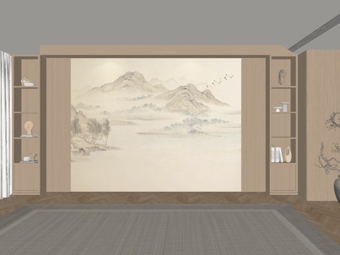 New Chinese living room Wall