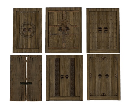 Chinese style wooden door old wooden door panel dilapidated wooden door wooden door double door