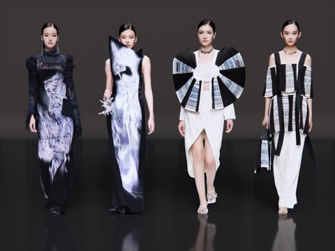 2D modern beauty fashion model fashion catwalk catwalk fashion show fashion beauty