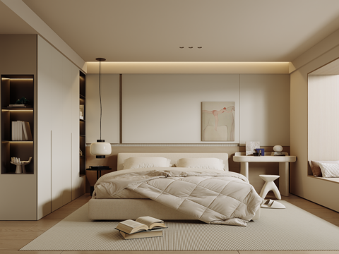 Modern Cream Home Bedroom Master Bedroom Dresser