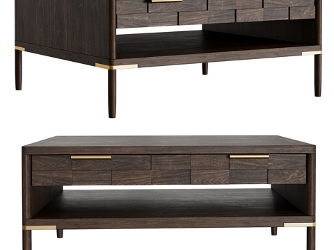 Modern Italian Solid Wood Coffee Table