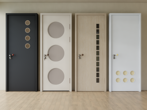 Modern single door kids Bedroom door wooden door