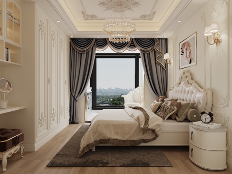 European-style home bedroom