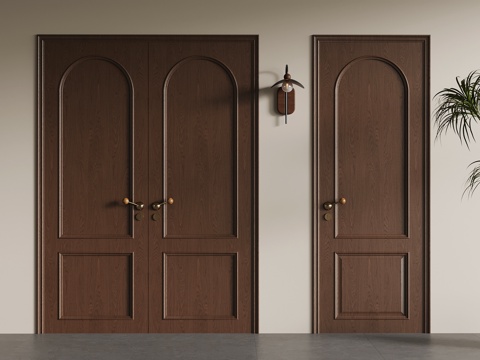 Mid-century Style double door single door