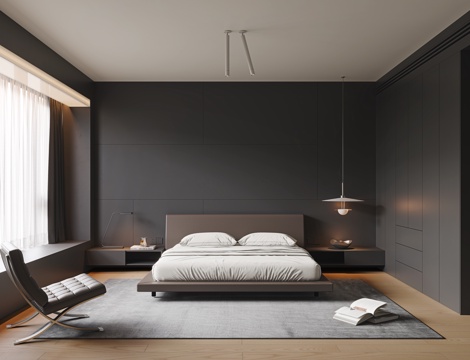 Modern Minimalist Bedroom Diablo Bedroom Master Bedroom No Master Light Bedroom Leather Art Double Bed Hanging