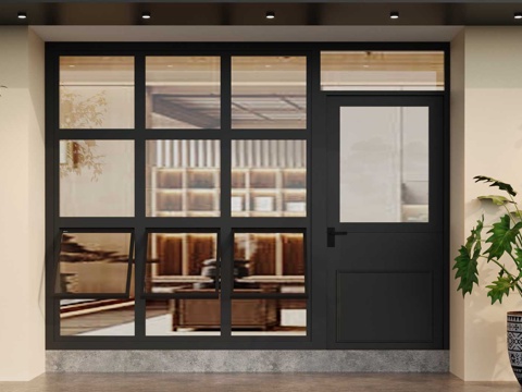 Modern glass door