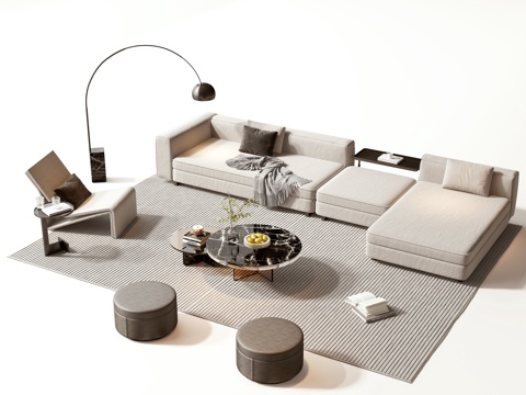 Modern sofa coffee table group