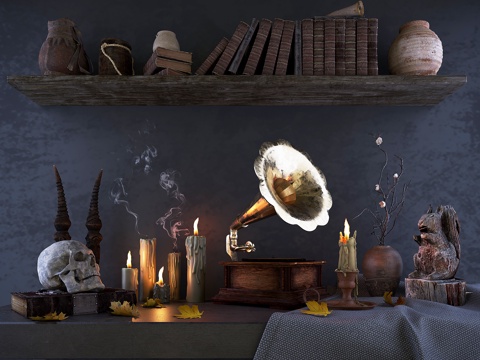 Retro Scene Magic Harry Potter Classical Candle Wizard Medieval Europe