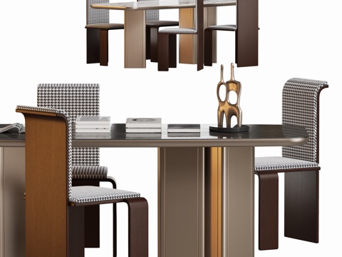 Modern Affordable Luxury Style Italian Dining Table and Chair