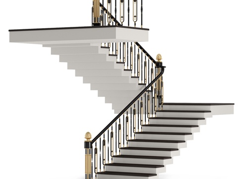 Neo-classical Affordable Luxury Style Stairs